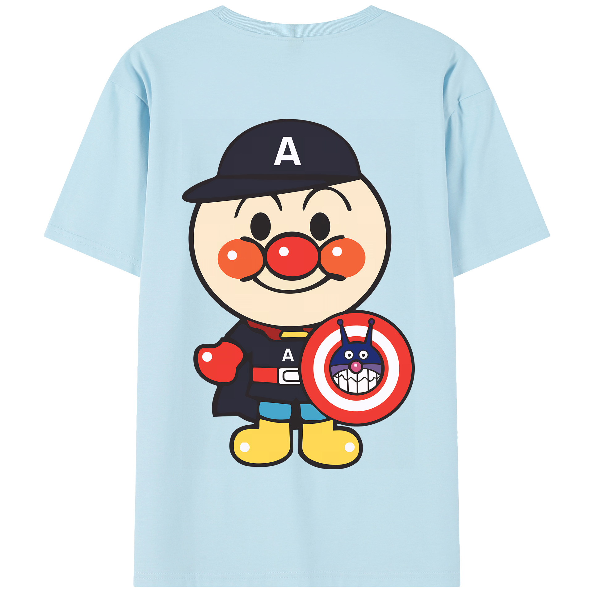 （画像用） アンパンマン Anpanman 綿100％半袖Tシャツ（背面プリント）